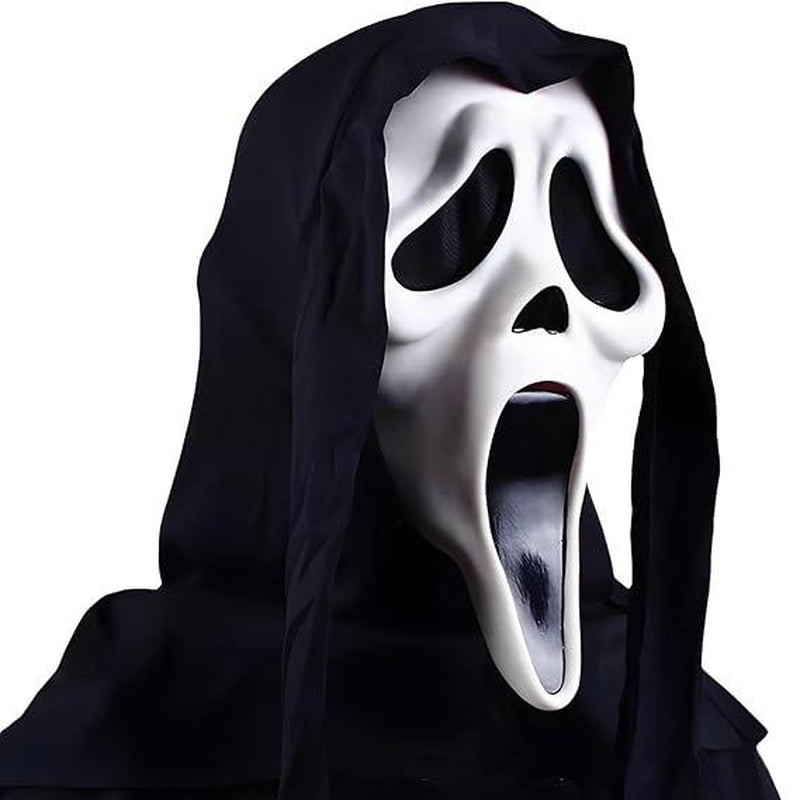Scream Mask Horror - Ghostface Mask Adult, Halloween Mask Scary, Horror Latex Cosplay Decoration, for Halloween, Easter, Role Play Party，Tiktokshoprestock