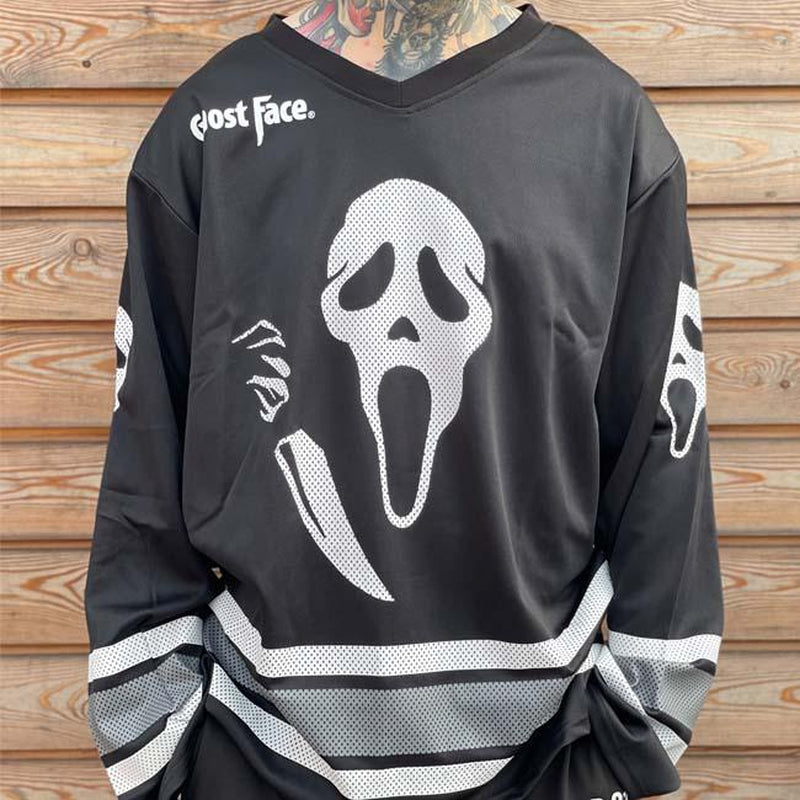 Ghostface Scream Football Jersey, Unisex Jersey, Halloween Gift for Her, Horror Character Scream Movie Jersey